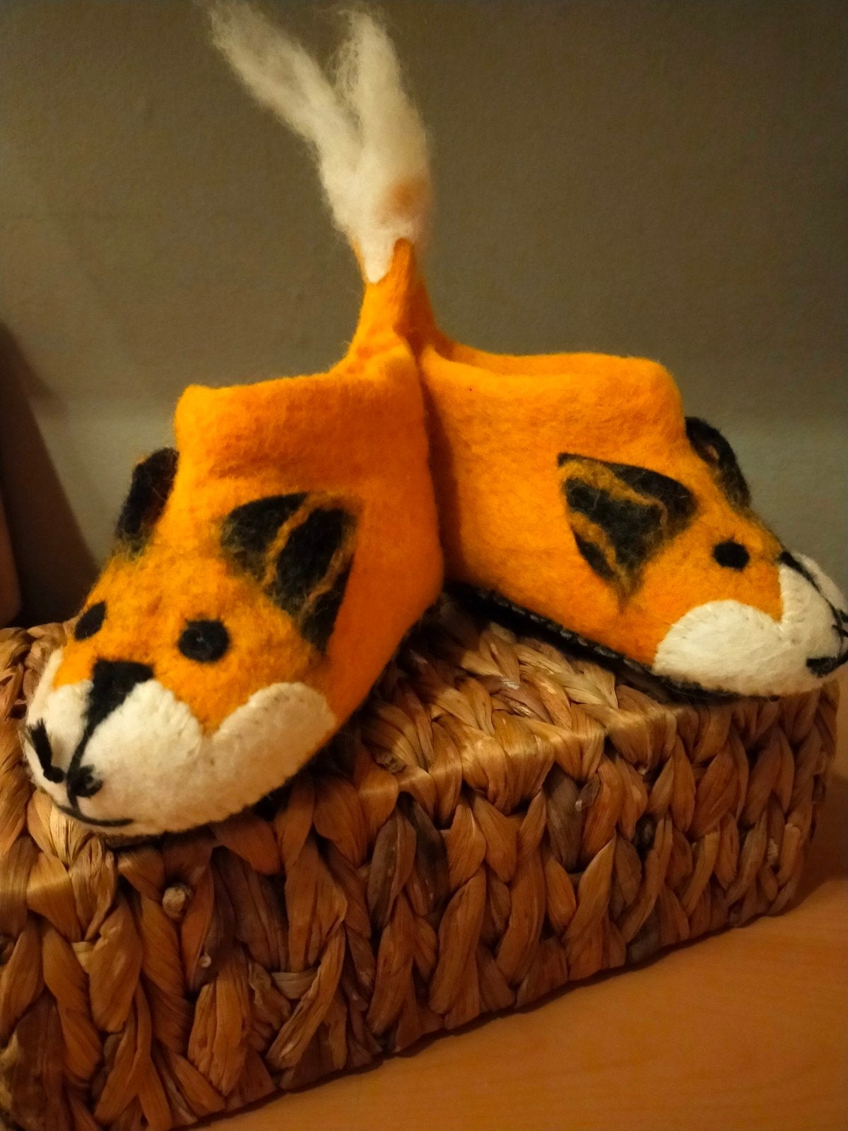 Wolle/ wolvilt vos pantoffeltjes voor kind, Ophalen of Verzenden, Nieuw, Jongen of Meisje, Overige typen