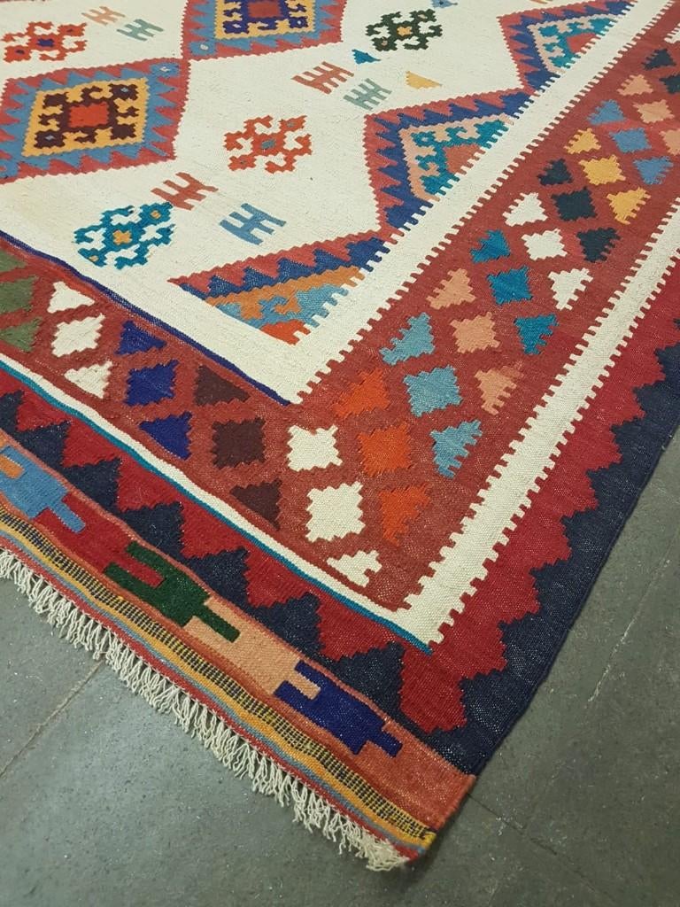 Kashkay kelim 201 x 155/kleden/Perzisch tapijt/Oosters/Loper, 100 tot 150 cm, Www.simatapijten.nl, Ophalen of Verzenden, 150 tot 200 cm