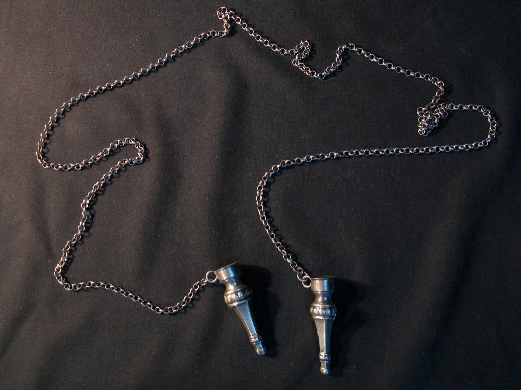 Jasseronketting met breidoppen zilver klederdracht. 1989, Ophalen of Verzenden, Zilver