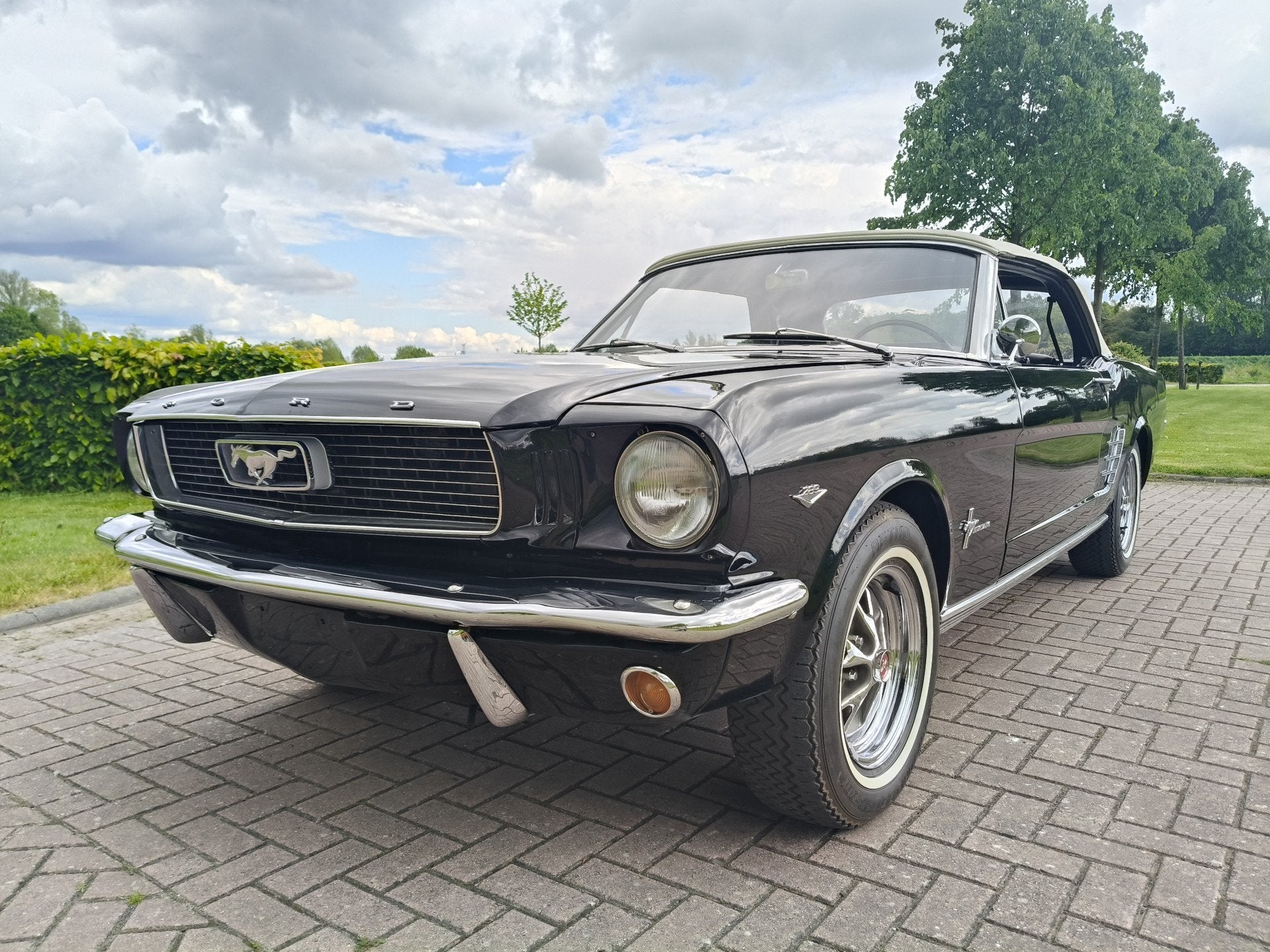 Ford Mustang CONVERTIBLE C CODE (bj 1966, automaat), Auto's, Automaat, Cabriolet, 4735 cc, Zwart