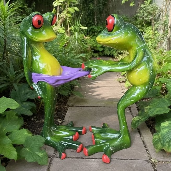 Beeldje Kikkers grappig, Verzamelen, Ophalen of Verzenden, Nieuw, Dier