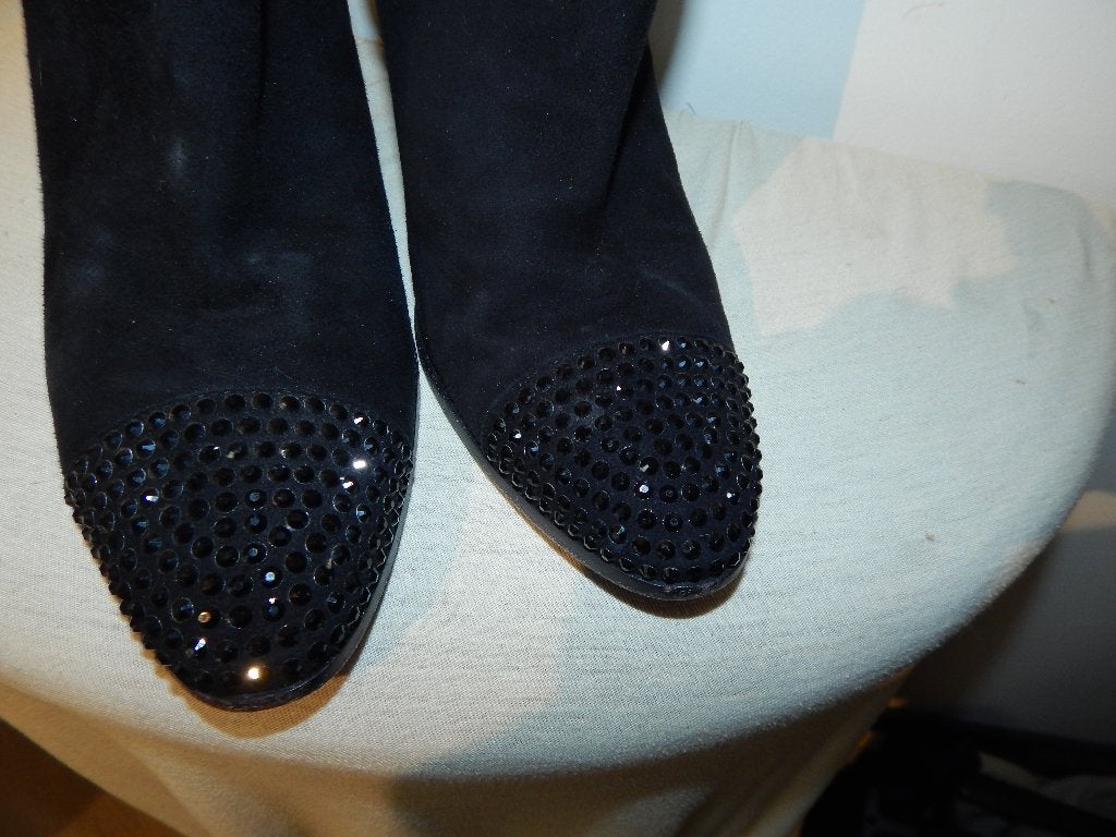 Giuseppe Zanotti laarsjes swarovski steentjes neus zwart38.5, Kleding | Dames, Verzenden, Zwart, Lage of Enkellaarzen, Giuseppe zanotti