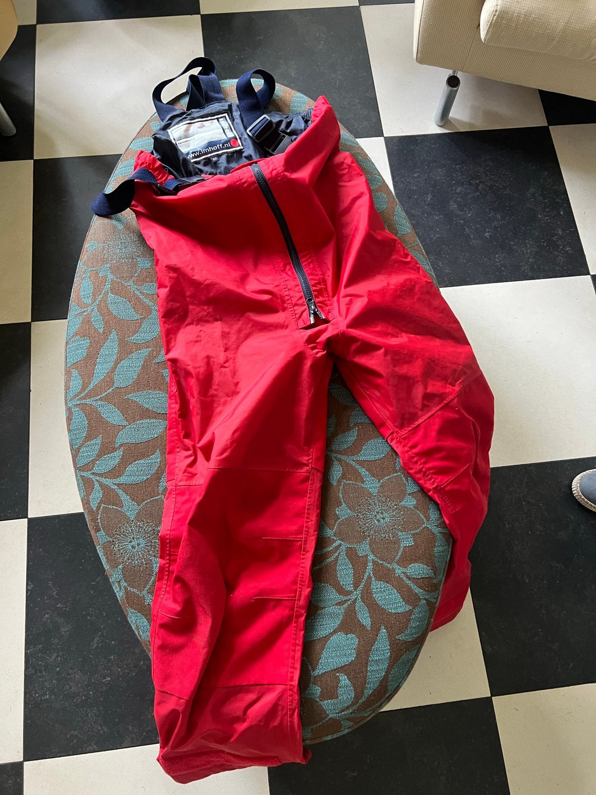 Goede Imhoff Zeilbroek Rood - Maat 164, Watersport en Boten, Ophalen of Verzenden, Gebruikt, Dame of Heer, Zeilbroek