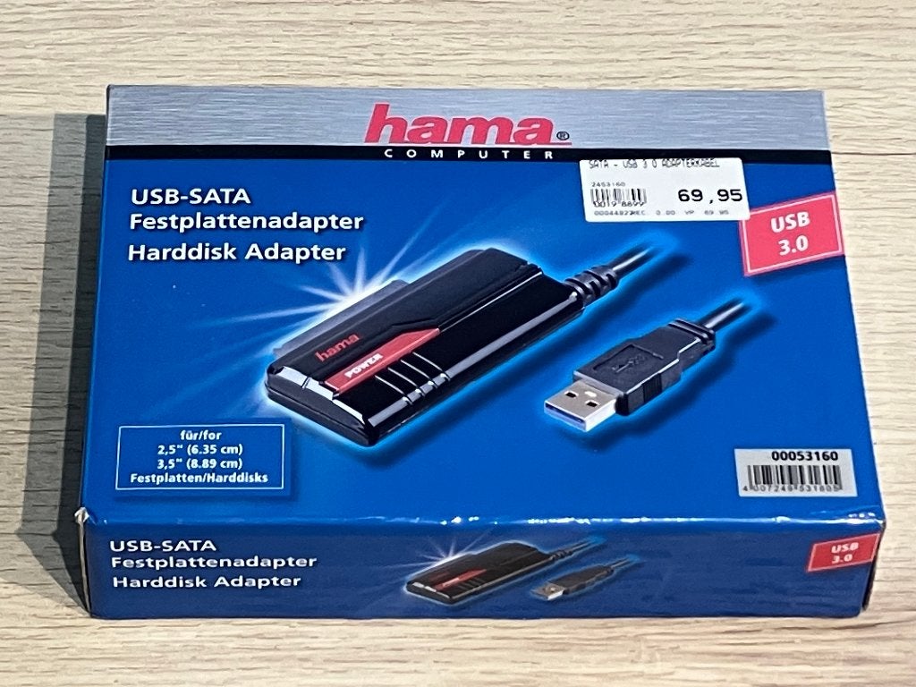 USB 3.0 - SATA Harddisk Adapter - 50% !, Computers en Software, Harde schijven, Ophalen of Verzenden, Zo goed als nieuw, Desktop