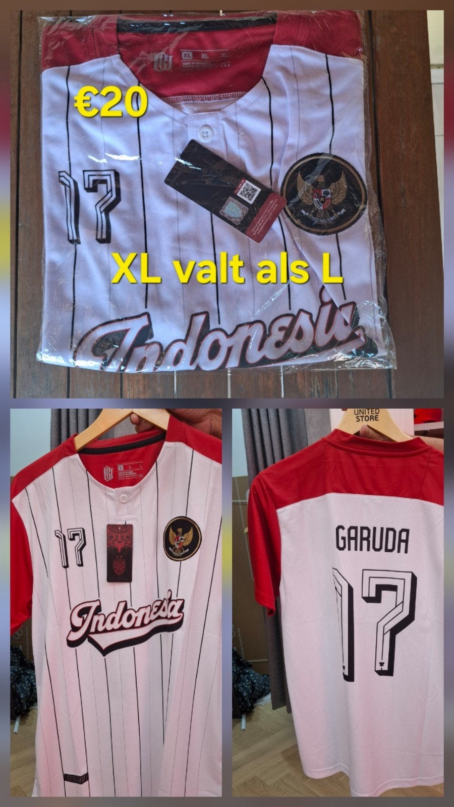 Shirts, hoody en jas Indonesië, Maat 52/54 (L), Nieuw, Ophalen of Verzenden, Rood