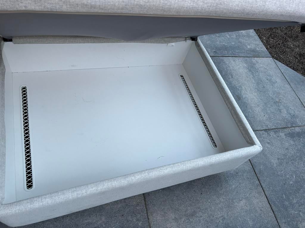 Ikea Vimle Hocker met opbergruimte - Goede staat, Huis en Inrichting, Gebruikt, Ophalen of Verzenden, 75 tot 100 cm, Stof