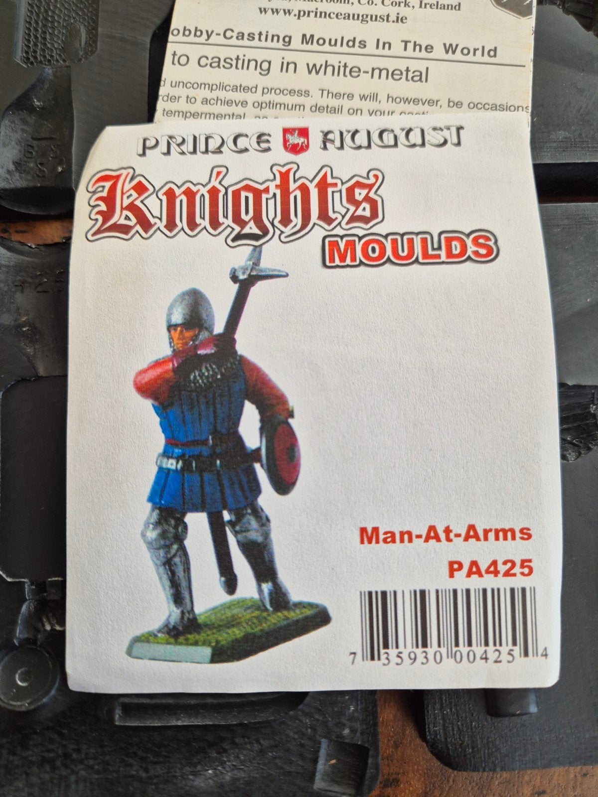 Tin gietmal Prince August: Knights PA425 Man-At-Arms, Ophalen of Verzenden, Gebruikt, 1:50 of kleiner, Figuur of Figuren