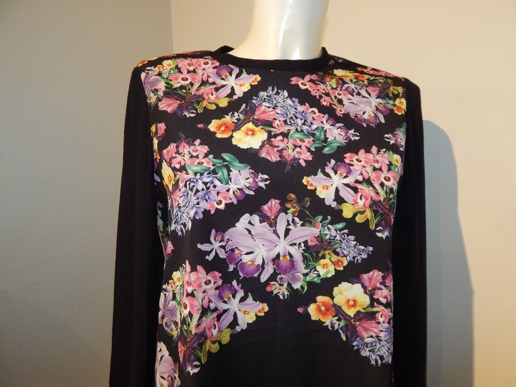 Ted Baker beeldschone top bloemen print felle kleuren M, Maat 38/40 (M), Zo goed als nieuw, Lange mouw, Ted Baker