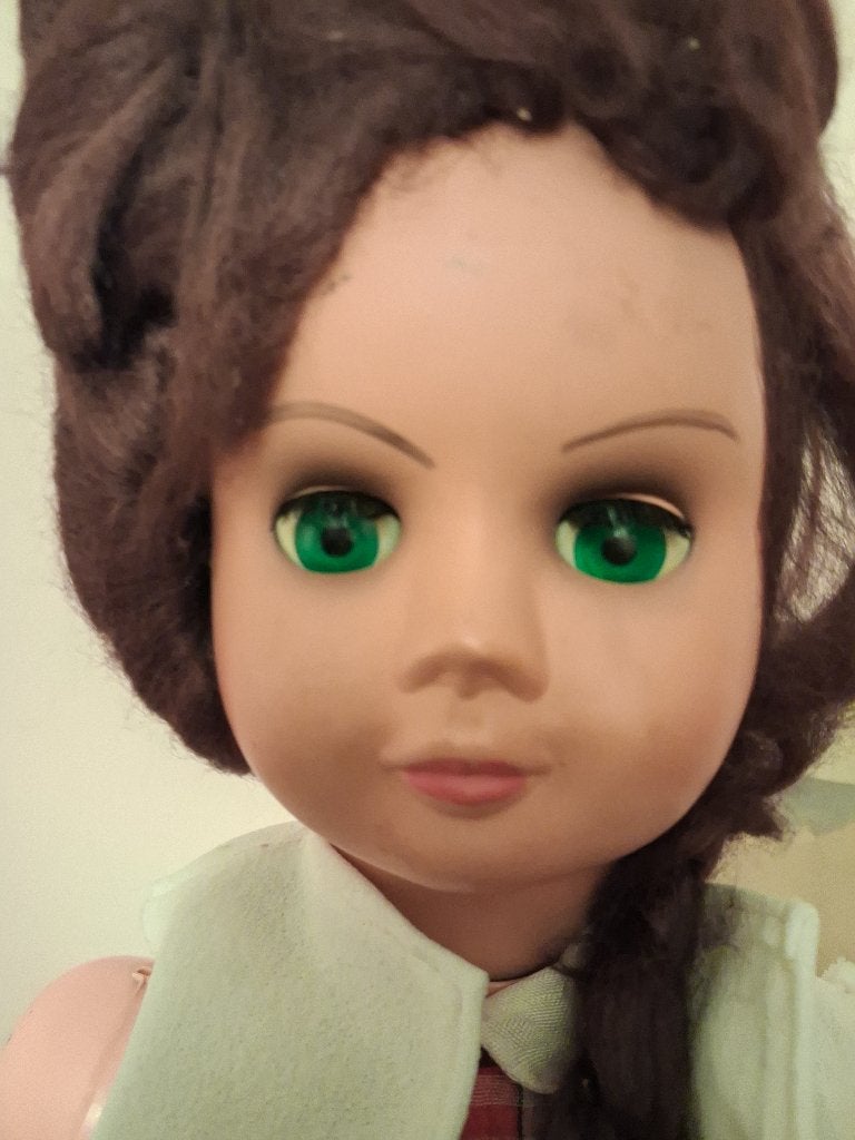 Vintage Pop '50'60 Bella stijl Groene ogen geluid loop lopen, Ophalen of Verzenden, Gebruikt, Pop