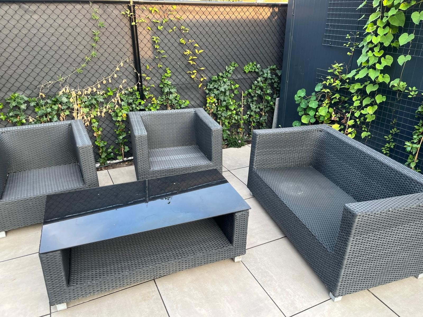 tuinset loungeset, Ophalen, 4 zitplaatsen, Gebruikt, Bank