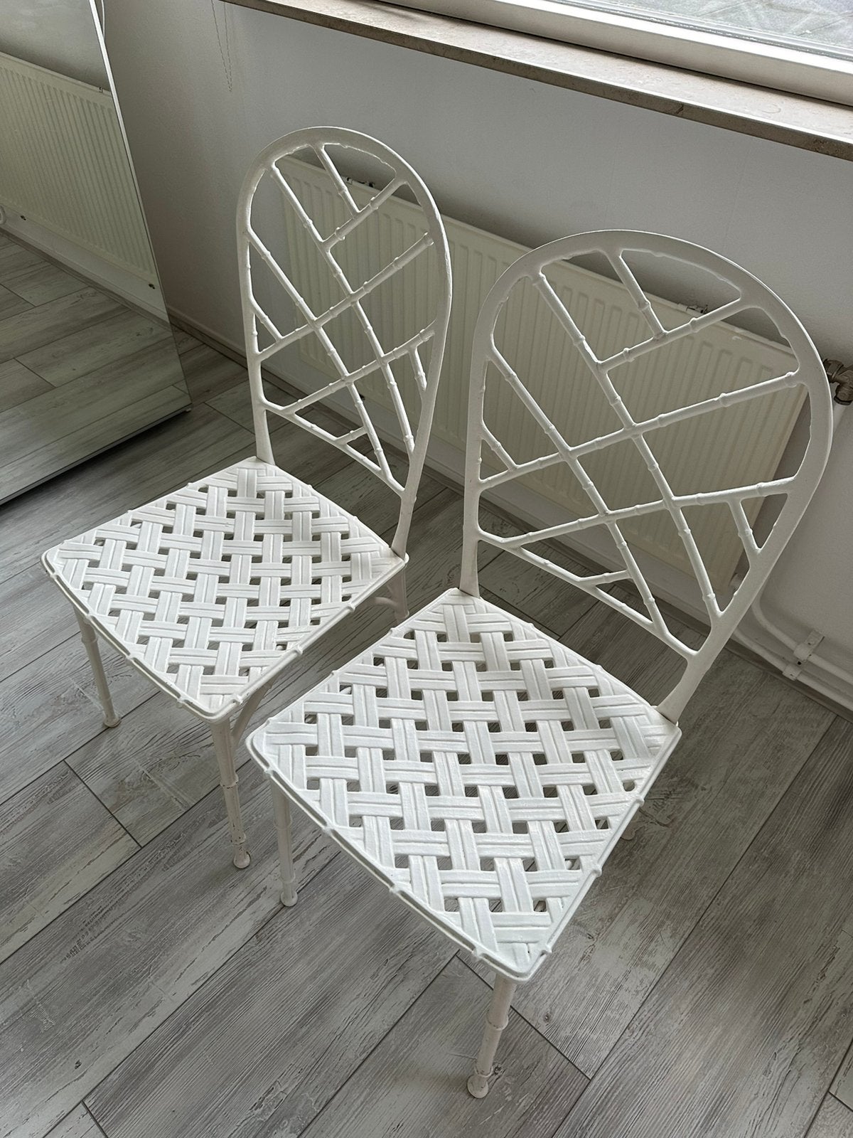 Gietijzeren stoelen, Huis en Inrichting, Stoelen, Ophalen of Verzenden, Zo goed als nieuw, Zwart