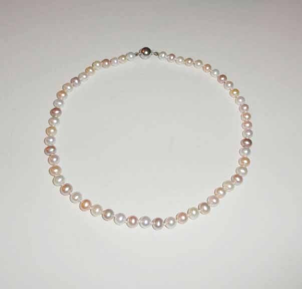 Ketting Parels zoetwater parels, Verzenden, Nieuw, Overige kleuren, Steen of Mineraal