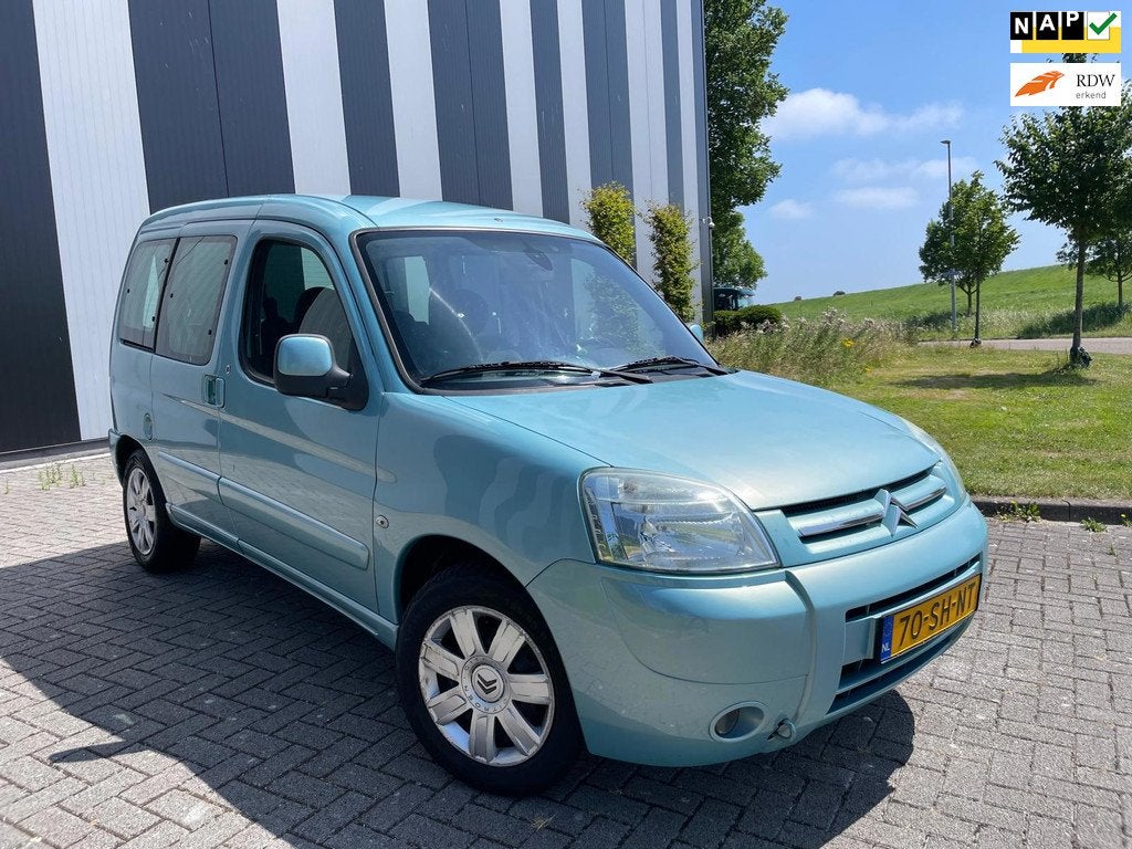 Citroen Berlingo 1.6i Multispace Attraction Airco-Cruise-2x, Auto's, Citroën, Stof, Gebruikt, Blauw, Startonderbreker