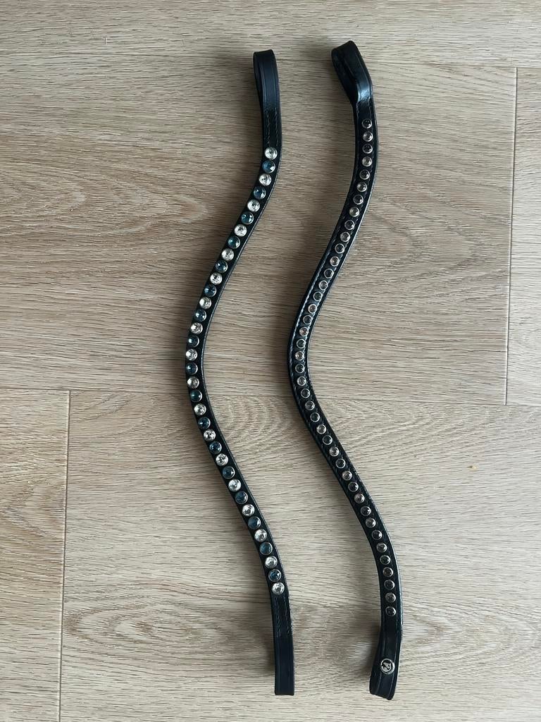 2x swarofski frontriemen 2fithorses en horsecrystals, Ophalen of Verzenden, Zo goed als nieuw, Dressuur
