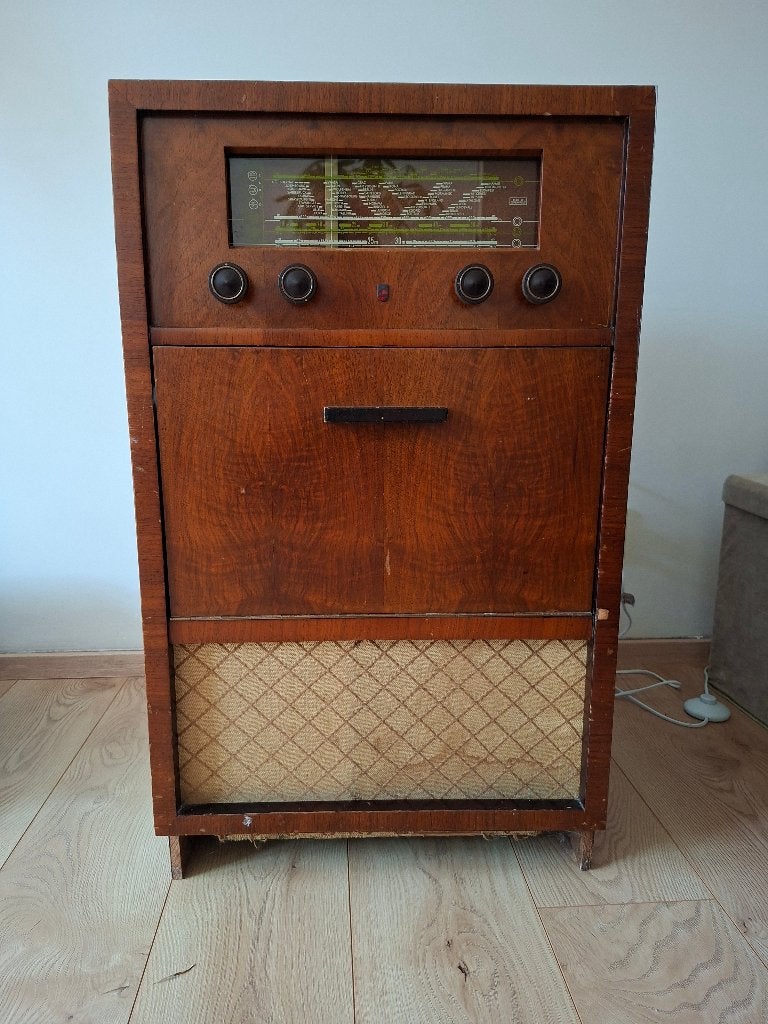 Vintage Philips radio met opbergruimte, Ophalen