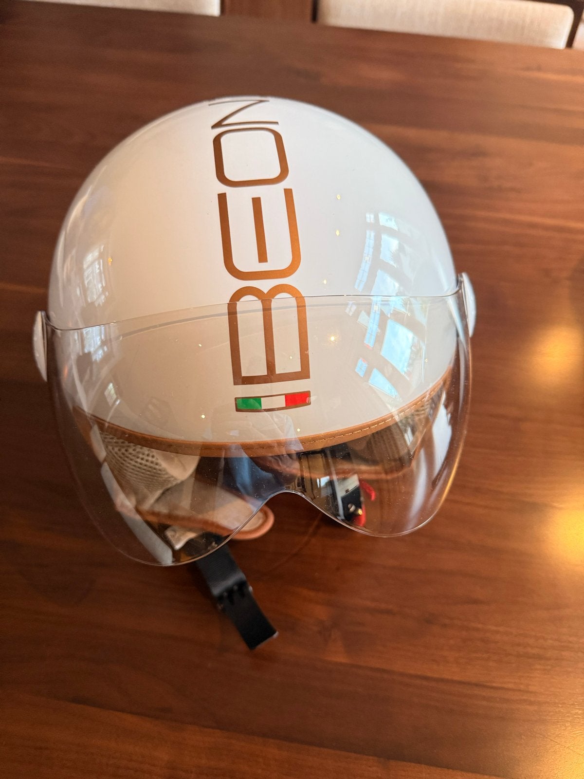 Beon Design scooterhelm wit - Maat M, Fietsen en Brommers, Brommerhelmen, Ophalen, Zo goed als nieuw, Medium