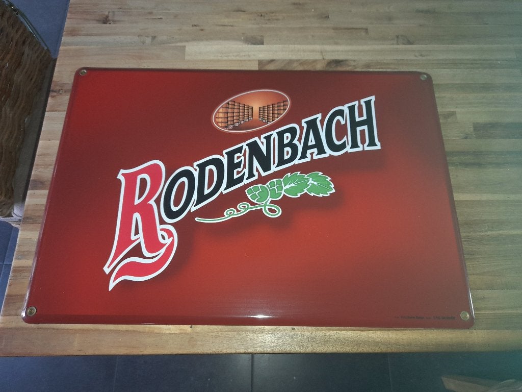 RODENBACH emaille bord, Verzamelen, Ophalen of Verzenden, Zo goed als nieuw, Reclamebord, Plaat of Schild, Overige merken