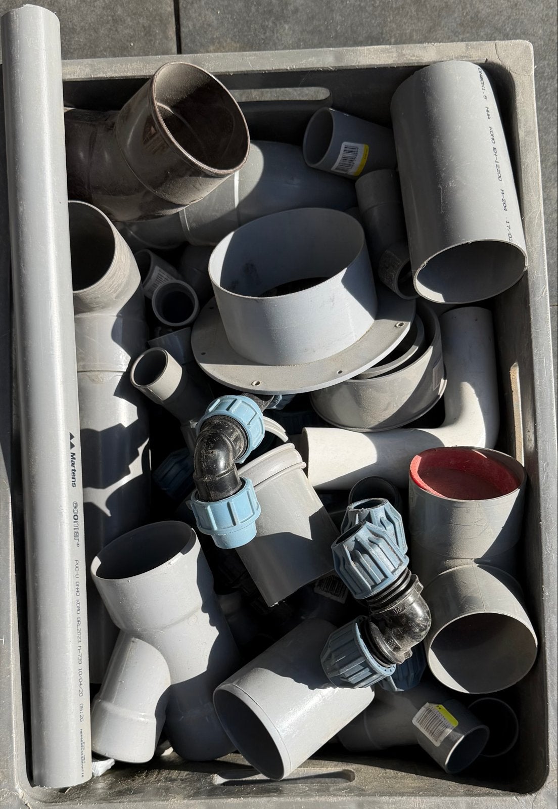 Diverse PVC buizen en fittingen voor afvoer, Ophalen, Afvoer, Gebruikt, Pvc