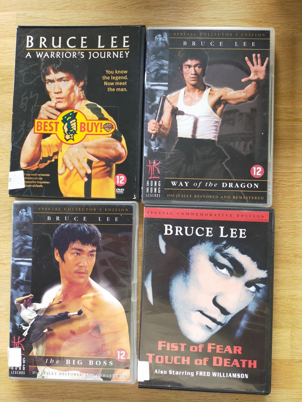 Bruce Lee , 4 x originele films, Ophalen of Verzenden, Zo goed als nieuw