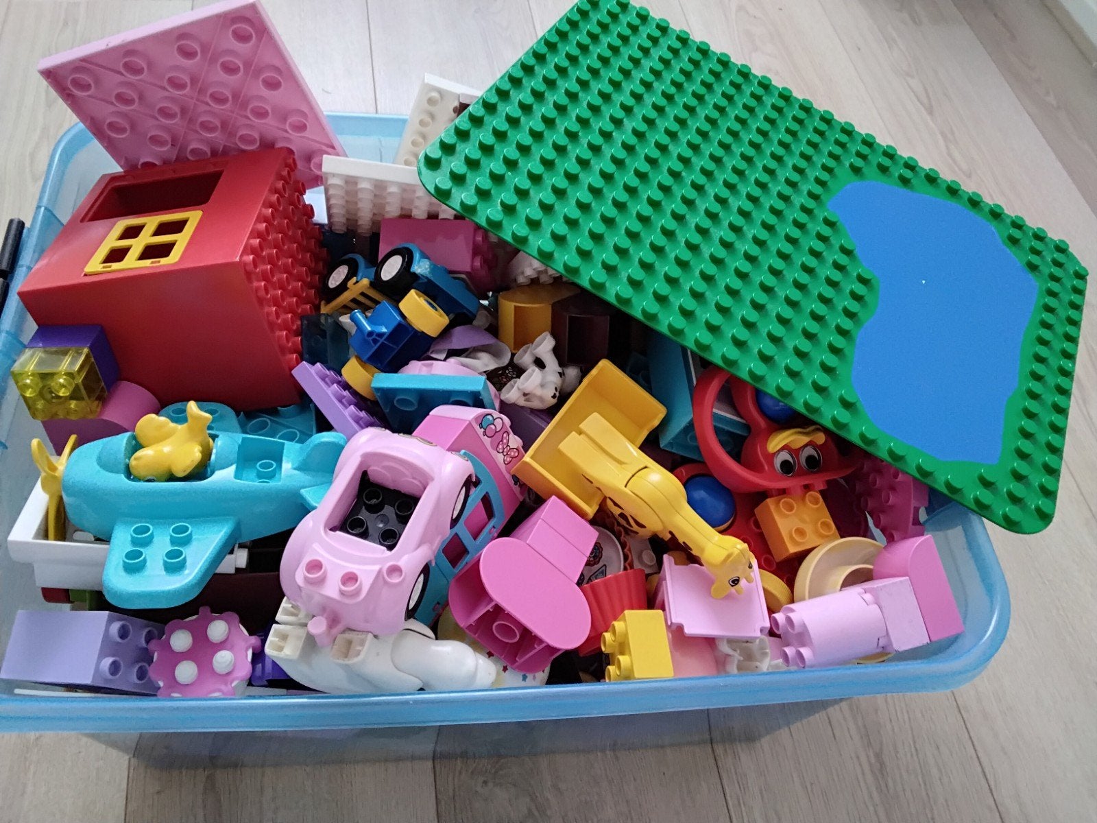 Grote doos vol LEGO Duplo - diverse sets en onderdelen, Ophalen, Gebruikt, Duplo, Inclusief accessoires