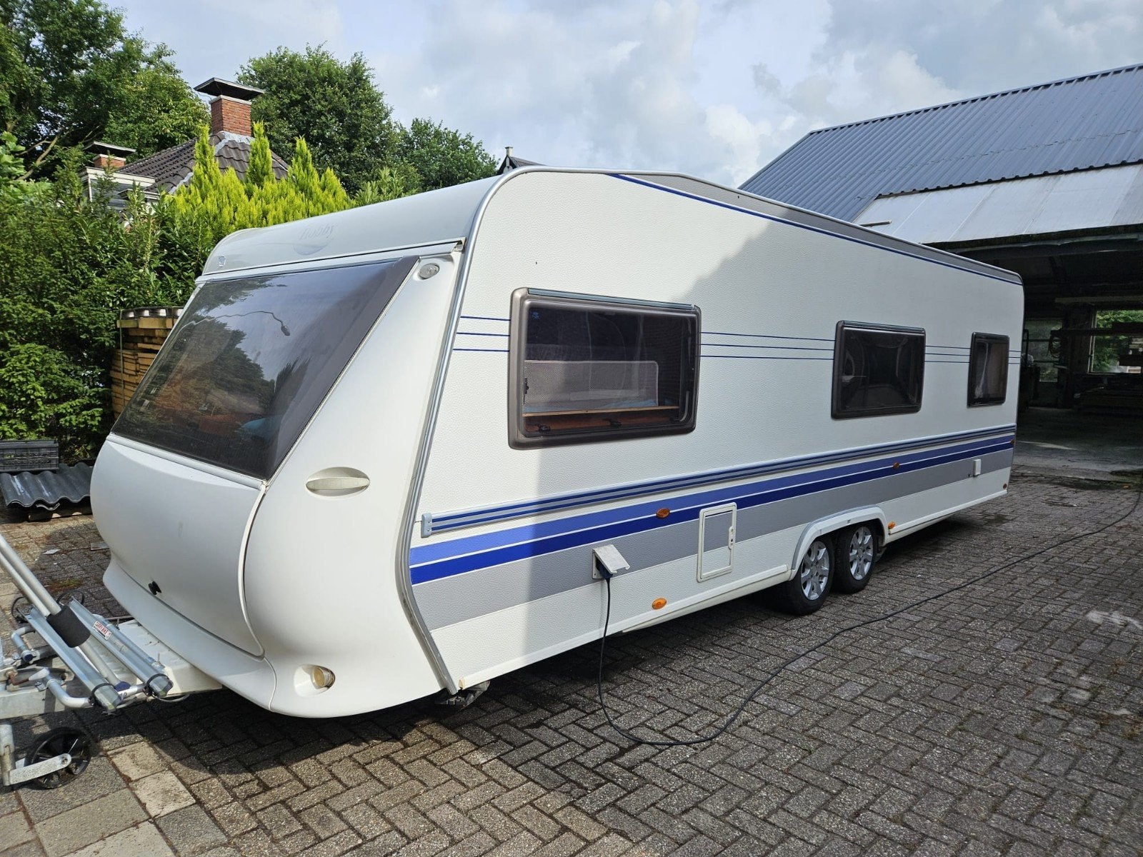 Hobby Caravan 640 - Ruime Gezins caravan uit 2007, Vast bed, Koelkast, Rondzit, Hobby