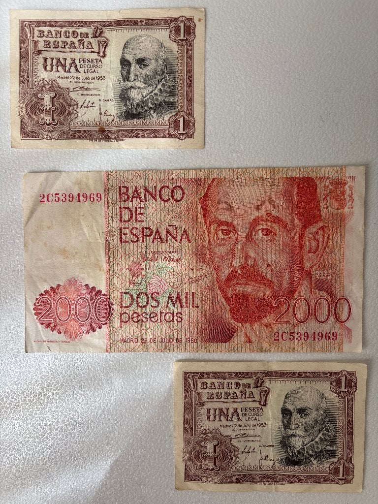Spaanse peseta’s biljet, Ophalen of Verzenden, Overige landen, Los biljet