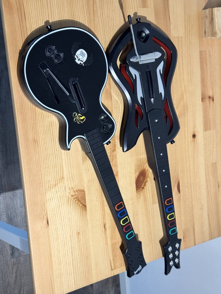 Guitar Hero Set Xbox 360 Les Paul + WOR + PC Receiver, Spelcomputers en Games, Ophalen, Online, Muziek, Gebruikt