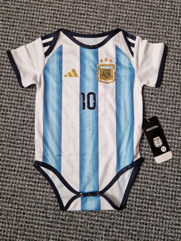 Argentinie thuis WK 2026 Messi Argentinië Romper Maat 74 #10, Jongetje of Meisje, Ophalen of Verzenden, Pakje, Argentinie