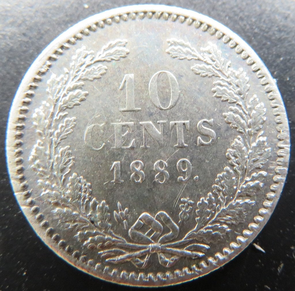 10 Cent 1889, Postzegels en Munten, Munten | Nederland, Koning Willem III, Verzenden, Zilver, 10 cent