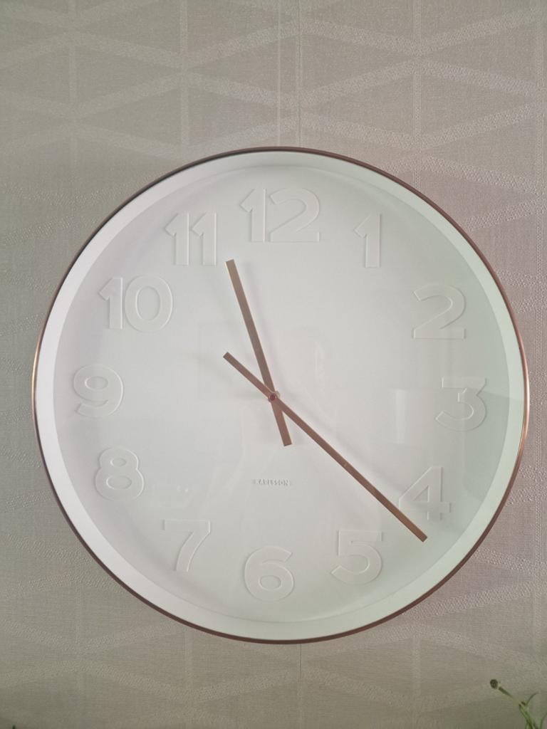 Karlsson klok 51 cm, Ophalen of Verzenden, Zo goed als nieuw, Wandklok