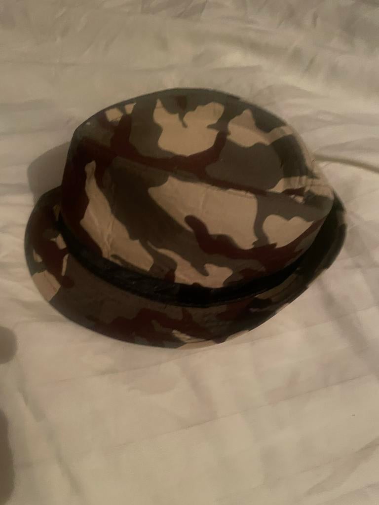Camouflage hoedje, vis hoedje, Kleding | Dames, Hoeden en Petten, Ophalen of Verzenden, Nieuw, One size fits all, Hoed