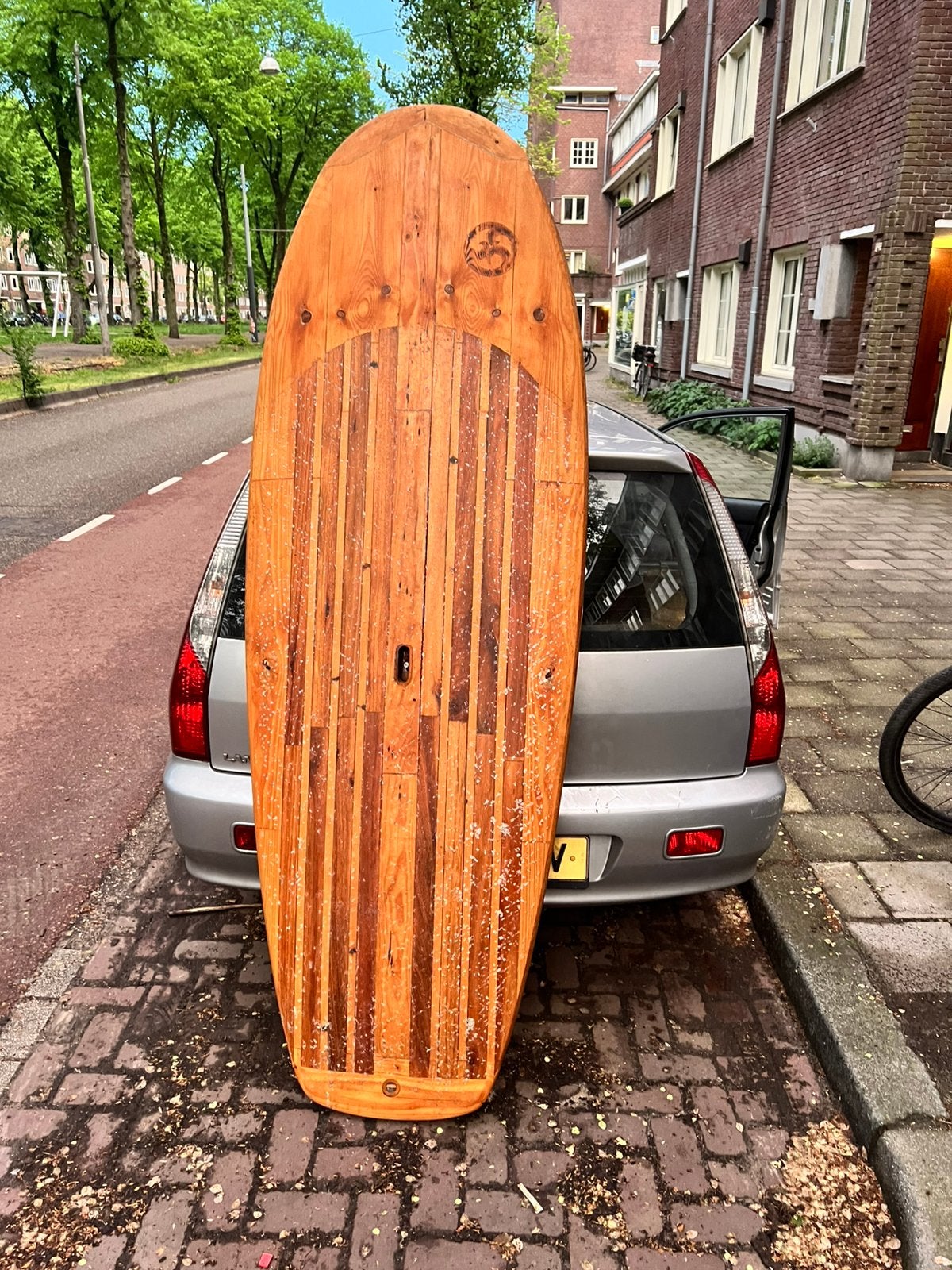 Surf paddle sup board. Handgemaakt Met hout fineer., Ophalen, Gebruikt, Overige typen