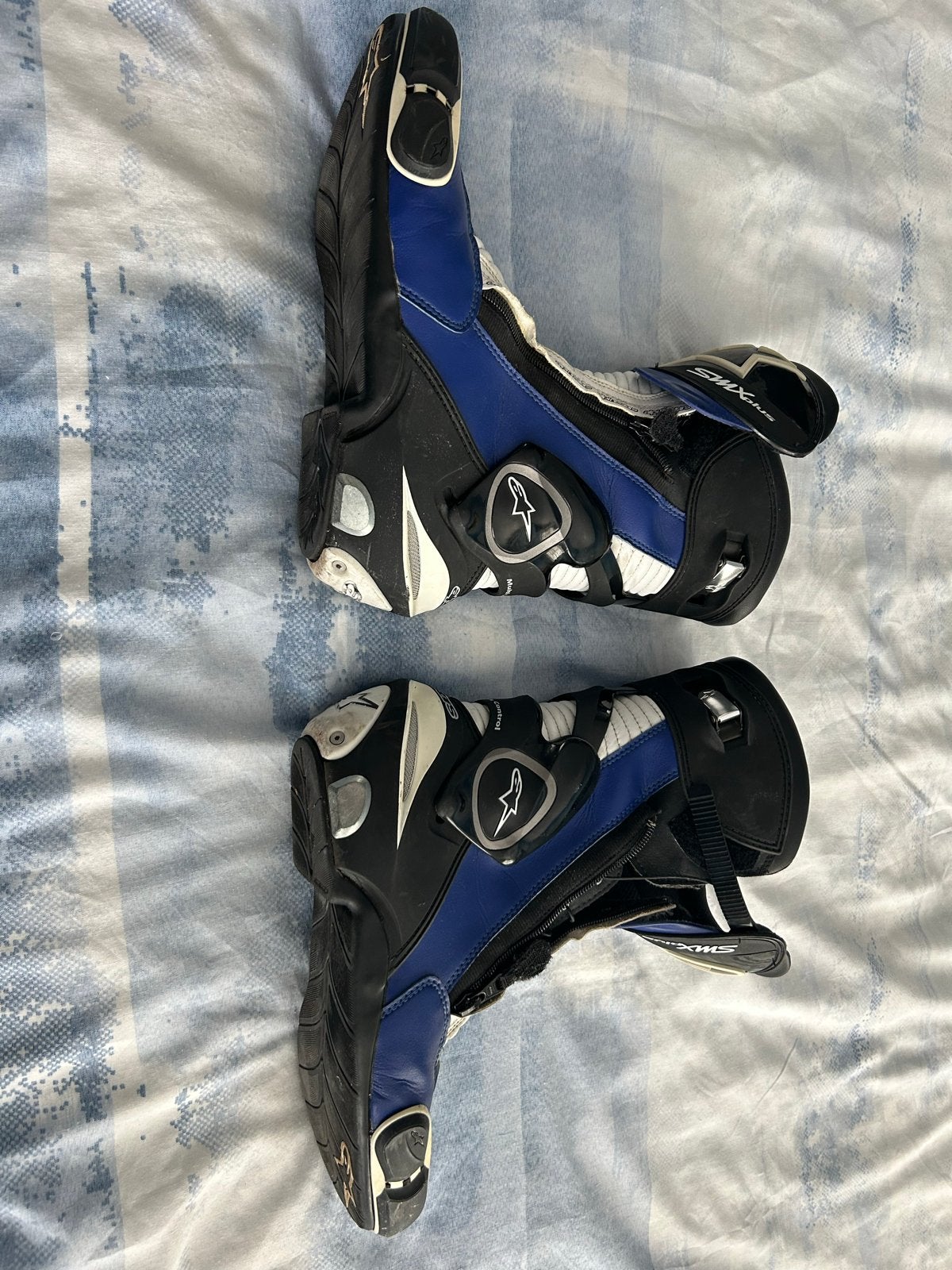 Alpinestars SMX Plus V2 Motorlaarzen - Blauw/Zwart/Wit, Motoren, Kleding | Motorkleding, Ophalen of Verzenden, Tweedehands, Heren