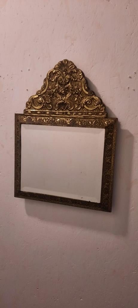 Mooie latoen, Antiek en Kunst, Antiek | Spiegels, Ophalen of Verzenden, Rechthoekig, Minder dan 50 cm