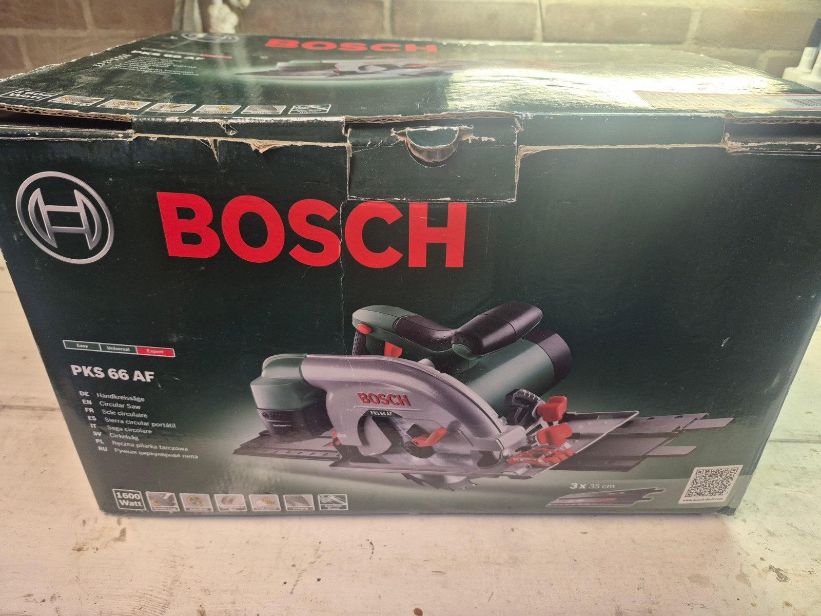 Bosch PKS 66 AF Cirkelzaag + rails, Ophalen, Gebruikt, Cirkelzaag, 30 tot 70 mm