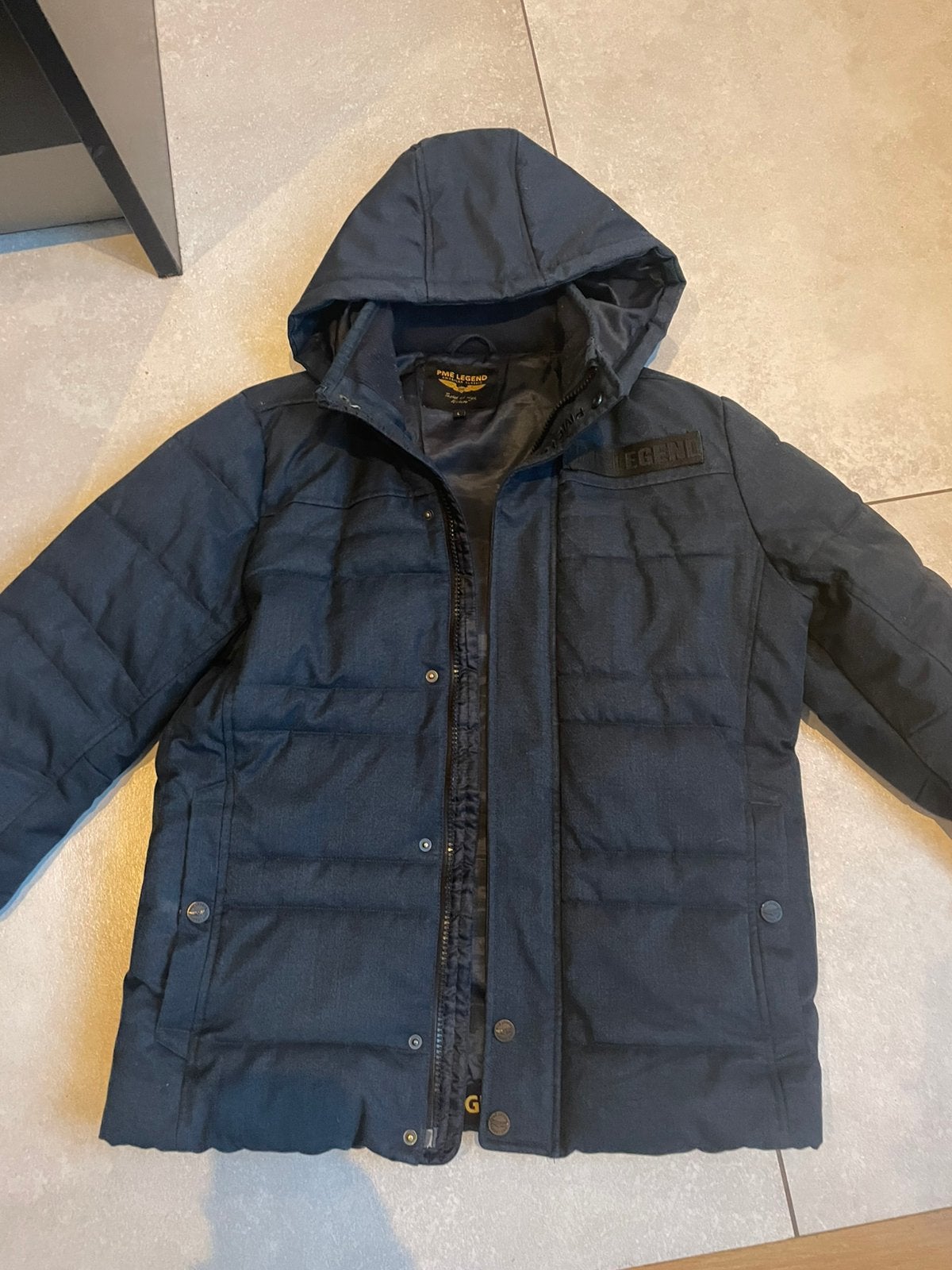 Nieuwstaat heren winterjas maat L van PME, Ophalen of Verzenden, Zo goed als nieuw, Maat 52/54 (L), Blauw