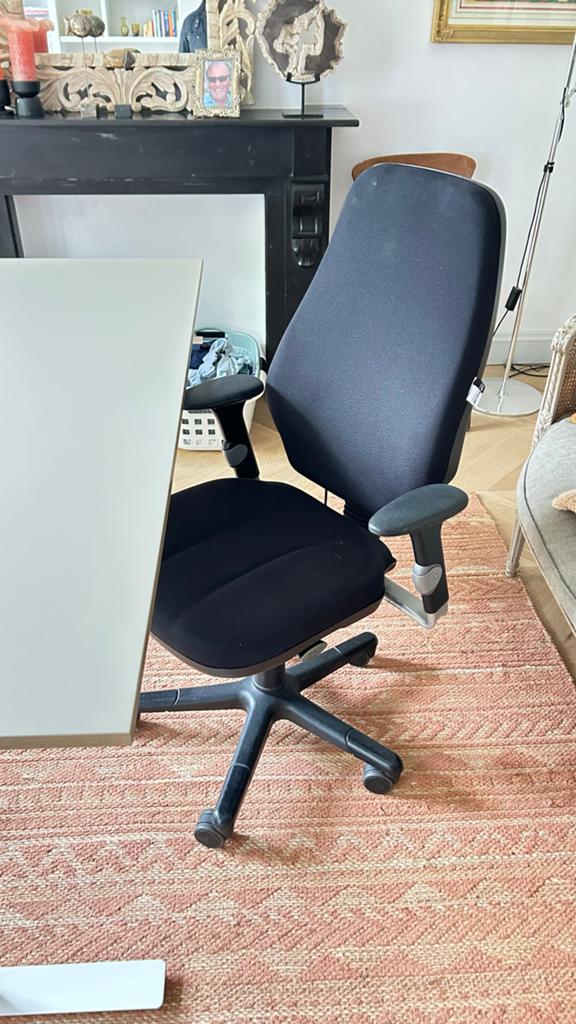 Zwarte Ergonomische RH Logic 4 bureaustoel, Ophalen, Gebruikt, Zwart, Bureaustoel