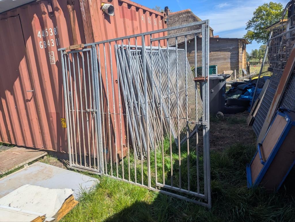 Kennel delen gegalvaniseerd, Dieren en Toebehoren, Ophalen, Zo goed als nieuw, 110 cm of meer, 100 cm of meer