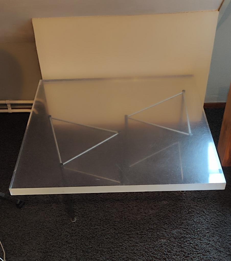 Plexiglas / perspex plaat 810x810x35mm (LxBxD) - transparant, Ophalen, Gebruikt, Overige materialen, 20 tot 50 mm