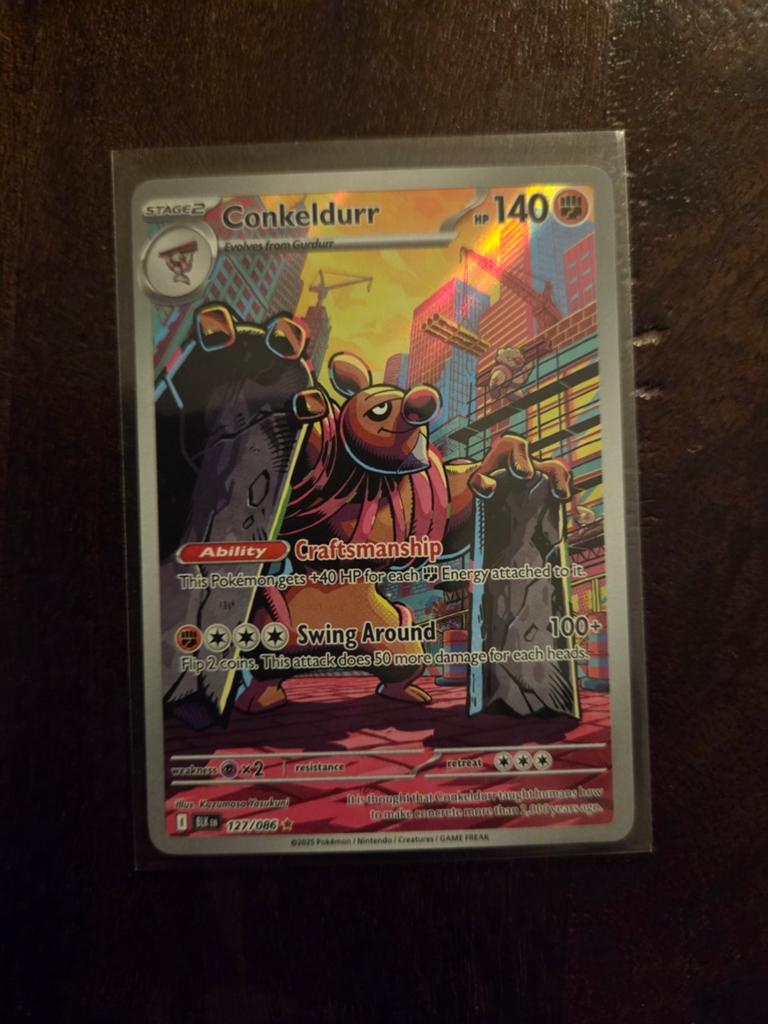 Pokemon Conkeldurr BLK, Ophalen of Verzenden, Zo goed als nieuw, Losse kaart