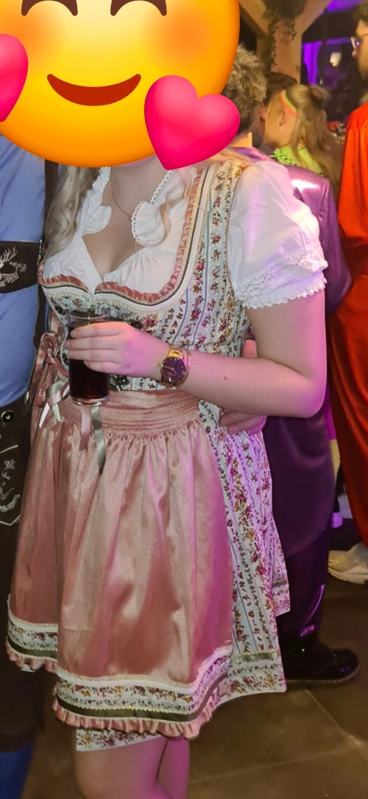 Krüger Dirndl met witte blouse maat 42, Kleding | Dames, Carnavalskleding en Feestkleding, Ophalen, Maat 42/44 (L), Overige thema's