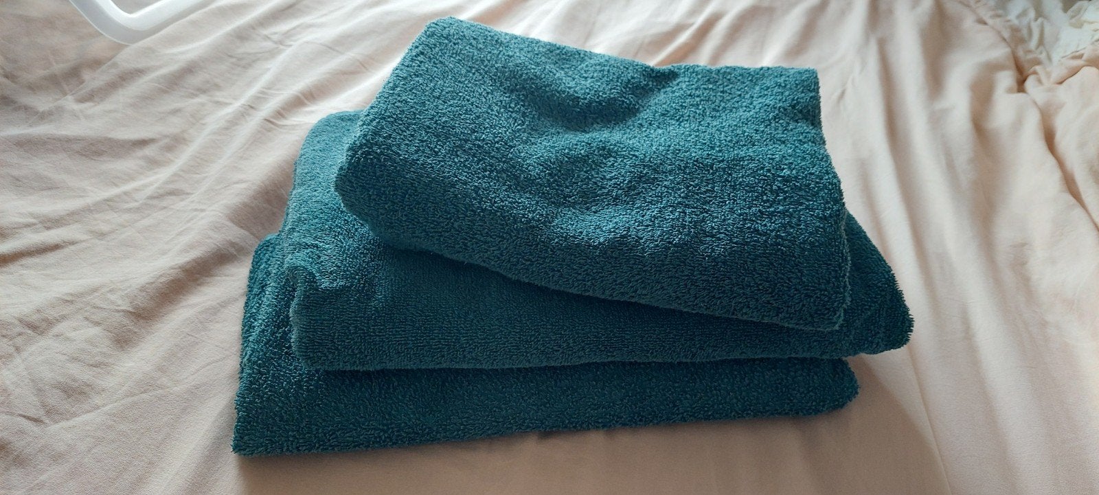 Gratis- Hema handdoeken & washandjes - turquoise/donkergroen, Ophalen, Gebruikt, Overige merken, Handdoek
