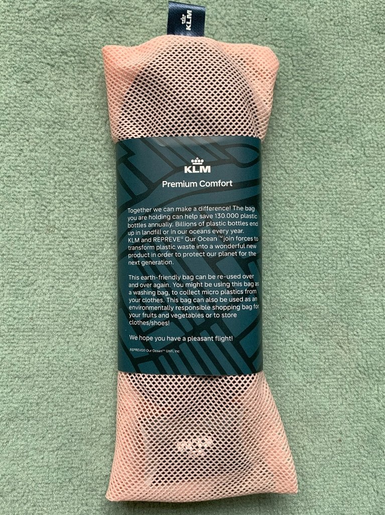 KLM Premium Comfort tasje met inhoud - roze - NIEUW, Ophalen of Verzenden, Nieuw, Overige typen