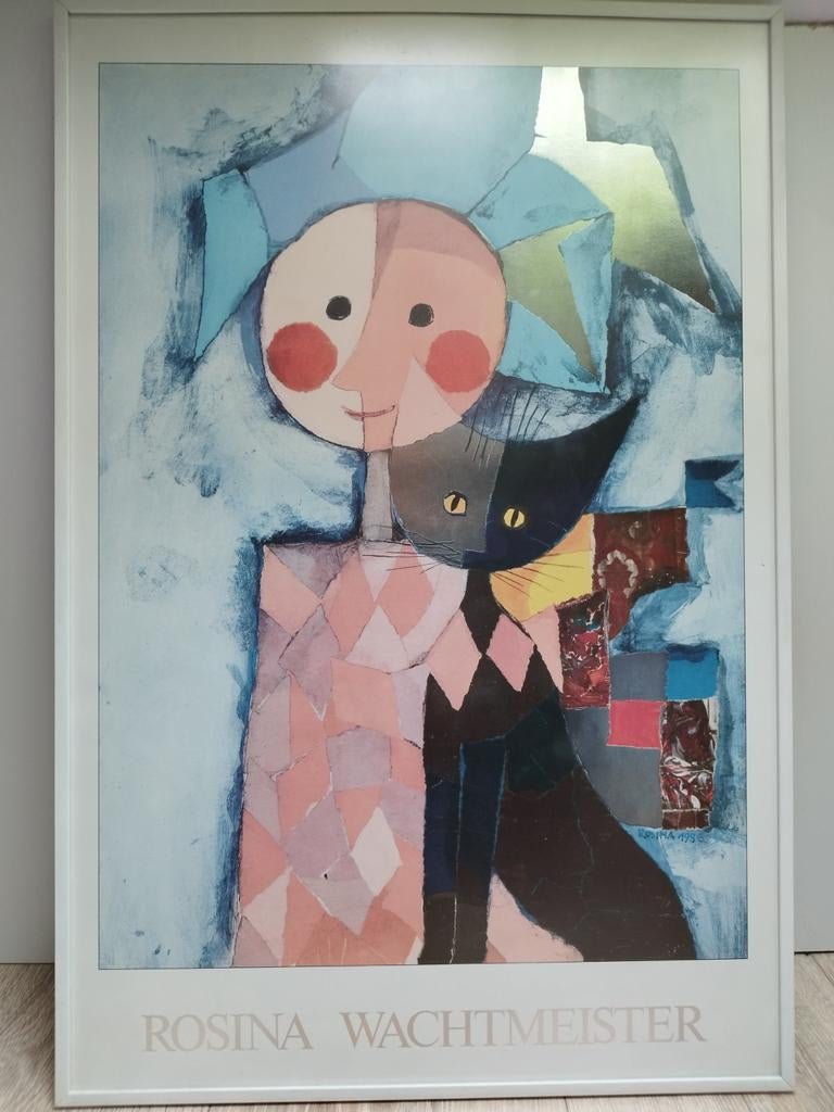 Rosina Wachtmeister Harlequin & Kat Ingelijste Print
40x60cm, Antiek en Kunst, Verzenden
