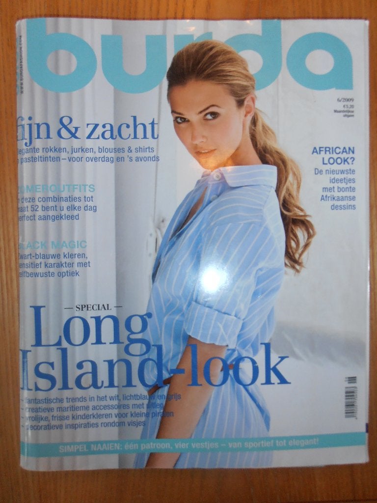 Burda juni 2009, Hobby en Vrije tijd, Kledingpatronen, Overige typen, Vrouw, Zo goed als nieuw, Burda