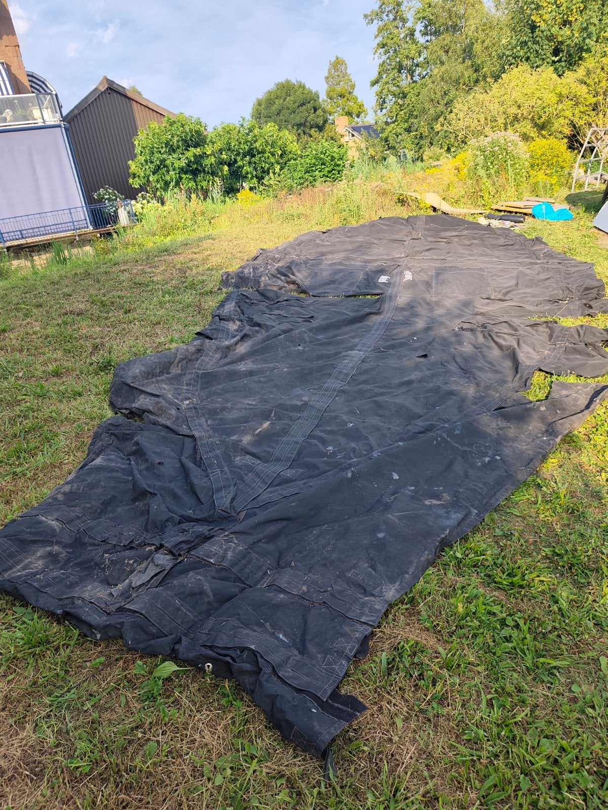 bootzeil met patchwerk, Ophalen of Verzenden, 15 m² of meer, Zeil