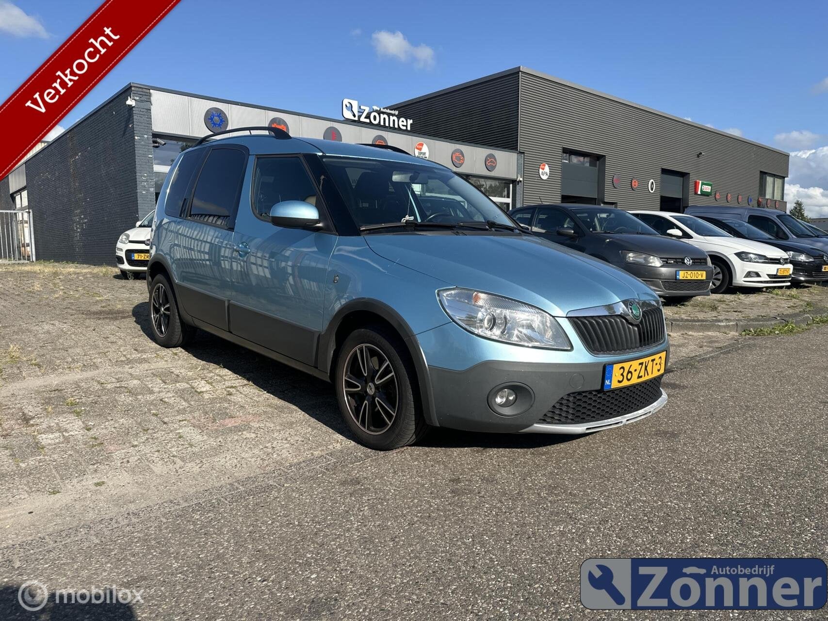 Skoda Roomster 1.2 TSI Ambition, Auto's, Euro 5, Gebruikt, 4 cilinders, Blauw