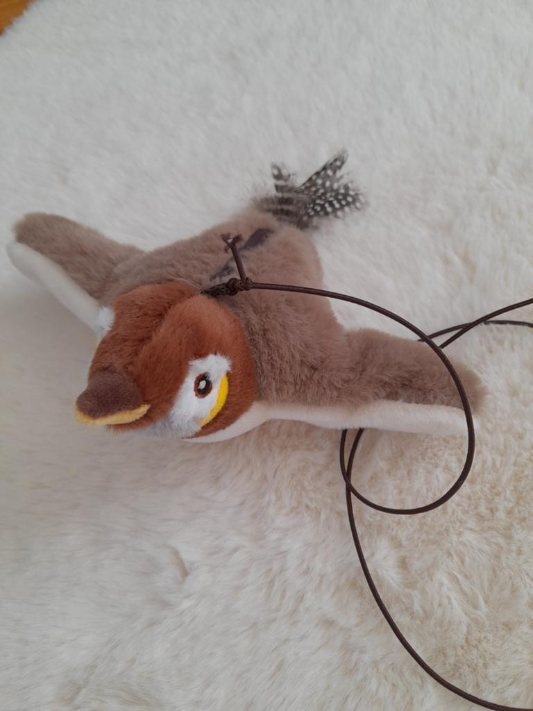 Grote kattenspeelgoed vogel met beweging en geluid, Verzenden