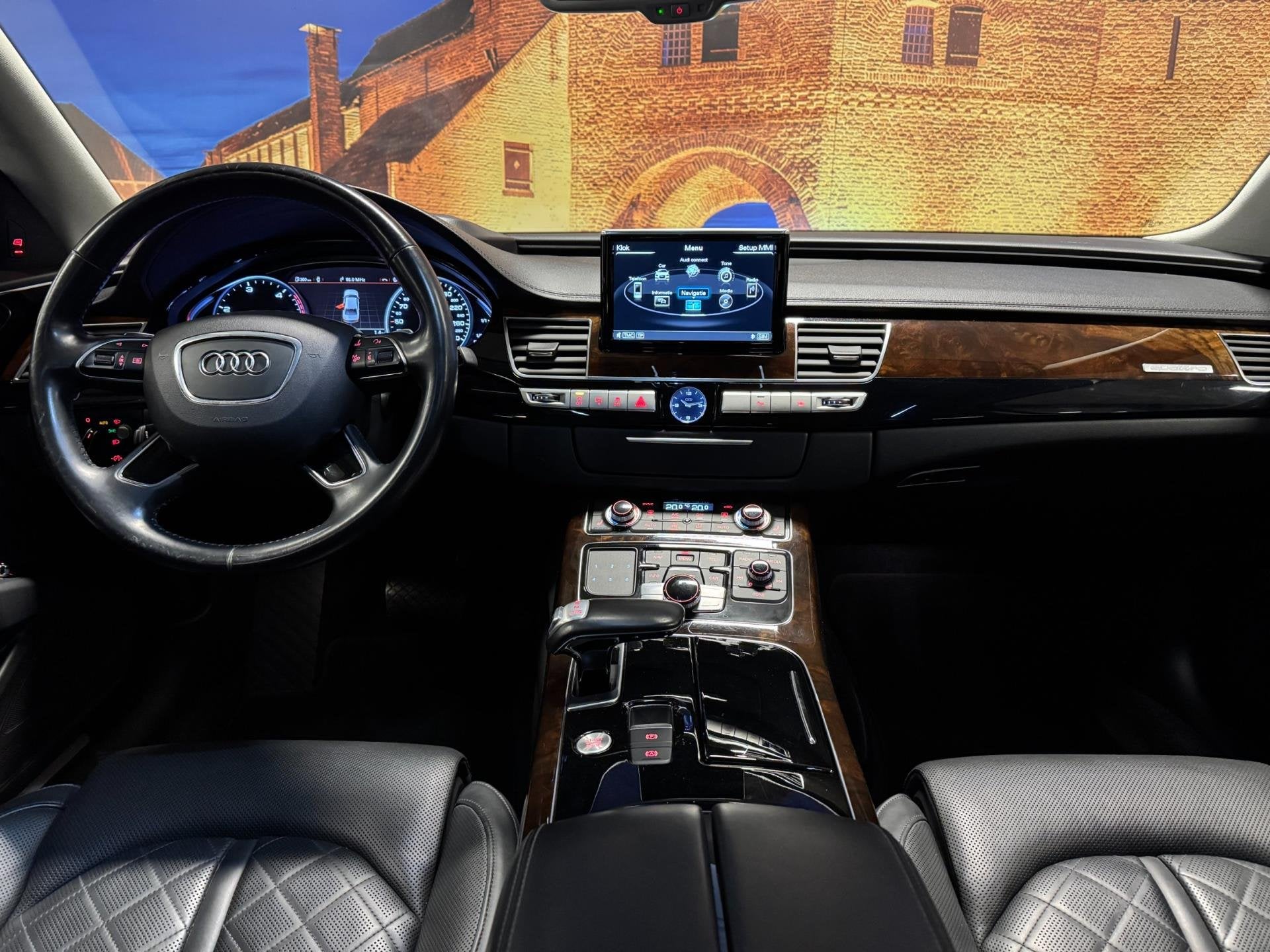 Audi A8 3.0 TDI Quattro Pro Line Automaat Leer HUD LED, Automaat, Dealer onderhouden, Zwart, Leder