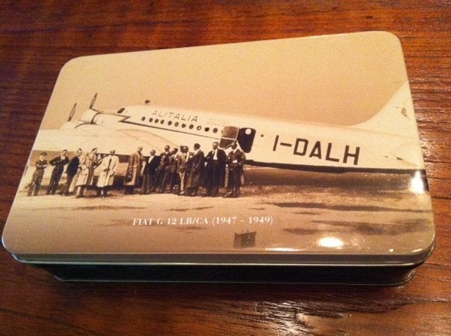 KLM - Alitalia business class doosje , leeg . Fiat G 12LB/CA, Ophalen of Verzenden, Zo goed als nieuw, Overige typen